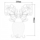 Applique murale blanche flora 1 ampoule 24 cm
