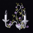 Applique murale blanche flora 2 ampoules 23 cm
