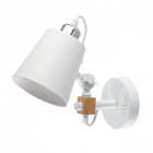 Applique murale blanche megapolis 1 ampoule 25 cm