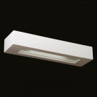Applique murale blanche megapolis 2 ampoules 6 cm
