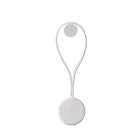 Applique murale blanche techno 1 ampoule 13 cm