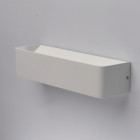 Applique murale blanche techno 2 ampoules 10.5 cm