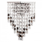 Applique murale chromée crystal 1 ampoule 23 cm