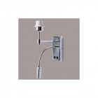 Applique murale chromée megapolis 1 ampoule 20 cm