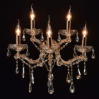 Applique murale dorée crystal 5 ampoules 33 cm