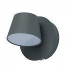Applique murale grise techno 1 ampoule 12 cm