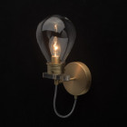 Applique murale laiton loft 1 ampoule 20 cm
