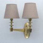 Applique murale laiton neoclassic 2 ampoules 33 cm