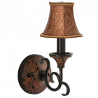 Applique murale marron country 1 ampoule 24 cm