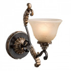 Applique murale marron country 1 ampoule 32 cm