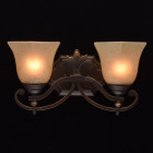 Applique murale marron country 2 ampoules 18 cm