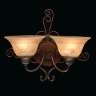 Applique murale marron country 2 ampoules 20 cm