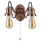 Applique olivia, cuivre, 2 ampoules