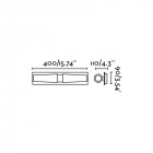 Applique salle de bains chrome doka 2 ampoules