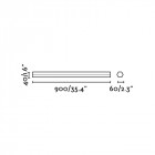 Applique salle de bains chrome edge h40 cm