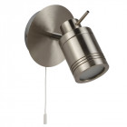 Applique samson, argent satiné, 1 ampoule