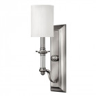 Applique sussex, nickel brossé, 1 ampoule