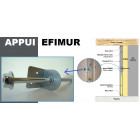 Appui pour Efimur 94 mm tapée de 160 mm Efisol (vis + équerre)