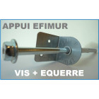 Appui pour Efimur 74 mm tapée de 140 mm Efisol (vis + équerre)