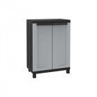 Armoire 2 portes edm twistblack 680 - étagère ajustable - 68x39x91,5cm - 75028