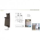 Arrêt au pied / Cale-porte pour portes d'entrée de 40 Kg maximum Argent CG99509