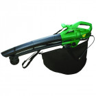 Aspirateur souffleur de feuilles électrique 2500w + sac green cat 14000 tr/min roulettes pour aspiration-
