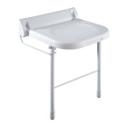 Siège de douche fixe relevable, avec béquille - PRESTO - 60584