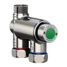 Régulateur thermostatique Minitherm - PRESTO - monoposte avec arrivées en ligne. Entrées et sortie F G 3/8'. Finition chromée - 29008