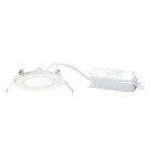 FLAT LED Encastré plat rond fixe blanc 110° LED intég. 5W 3000K 400lm - ARIC - 50459