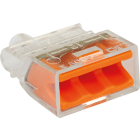 Boite de 100 connecteurs transparents - 3 entrées - EUROHM - 70053