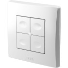 Télécommande murale 4 touches Zigbee UP extra plate avec sonde de température - URMET YOKIS - TLM4-UP