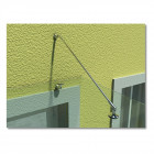 Auvent de porte 120 x 90 cm terrasse Marquise verre sécurité transparent