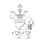 B resist - 405459 - james bonde de douche pour receveur ø90mm