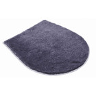 Tapis de salle de bain carmen gris housse pour abattant wc 47 x 50 cm