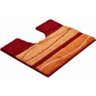 Tapis de salle de bain orly orange contour wc 50 x 60 cm