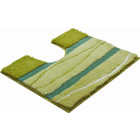 Tapis de salle de bain orly vert contour wc 50 x 60 cm