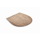 Tapis de salle de bain curts beige housse pour abattant wc 47 x 50 cm