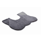 Tapis de salle de bain curts gris contour wc 50 x 60 cm