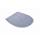 Tapis de salle de bain duna gris housse pour abattant wc 47 x 50 cm