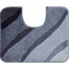 Tapis de salle de bain duna gris contour wc 50 x 60 cm
