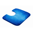 Tapis de salle de bain moon bleu contour wc 50 x 60 cm