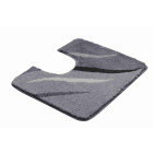 Tapis de salle de bain wings gris contour wc 50 x 60 cm
