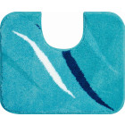 Tapis de salle de bain wings turquoise contour wc 50 x 60 cm