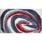 Tapis de salle de bain colani 42 gris / rouge 60 x 100 cm