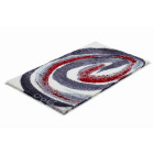 Tapis de salle de bain colani 42 gris / rouge 60 x 100 cm