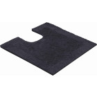 Tapis de salle de bain luxor anthracite contour wc 60 x 60 cm