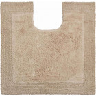 Tapis de salle de bain luxor beige contour wc 60 x 60 cm