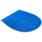 Tapis de salle de bain bona bleu housse pour abattant wc 47 x 50 cm