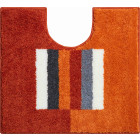 Tapis de salle de bain capricio orange contour wc 55 x 60 cm