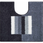 Tapis de salle de bain capricio gris contour wc 50 x 60 cm